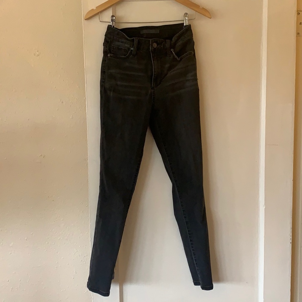 Joe’s jeans dusted black distressed skinny jeans size 25